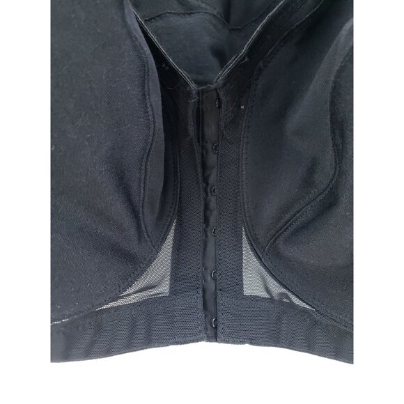 Glamorise Back Support Front Close Wirefree Bra Size 50DD Black - Picture 3 of 6